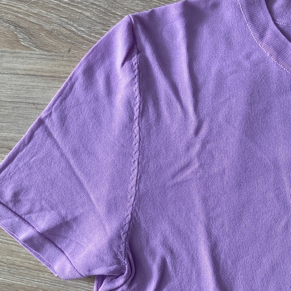 Zara Lilac Short Sleeve Top - Picture 6 of 6